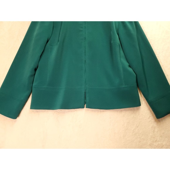 Studio 1‎ Jacket Womens Petite 10P Teal 100% Polyester Long Sleeve Full Zipper - Picture 2 of 8